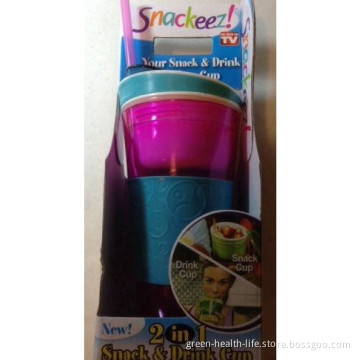 Snackeez 2 in 1 Snack & Drink Cups Brand New in The Original Packagin -One, Go an